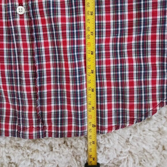 Ralph Lauren Jeans Co. Men's Long Sleeve Shirt Plaid XL Red White Blue Western - Picture 8 of 8